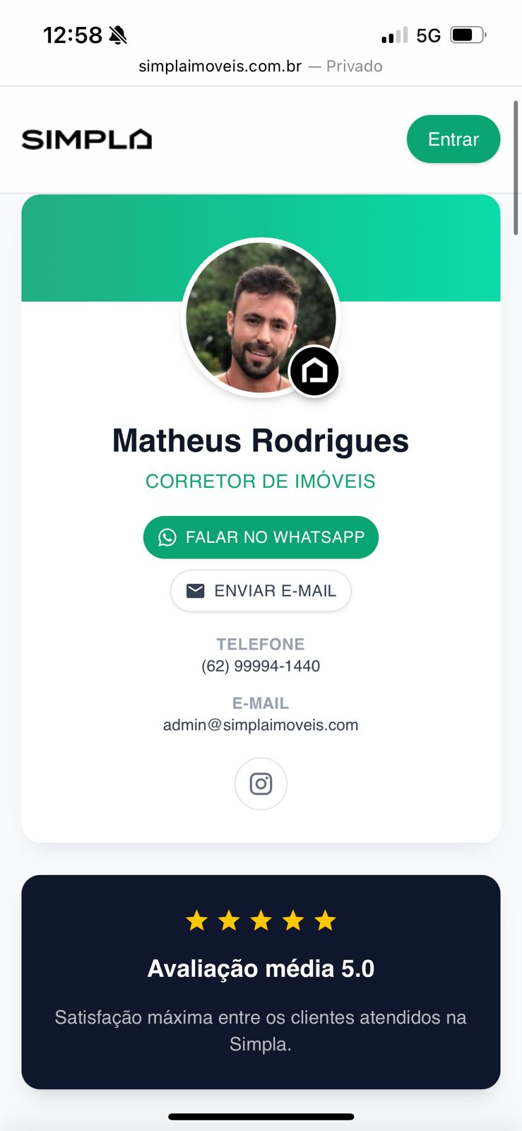 Crie seu perfil e passe confiança aos clientes interessados